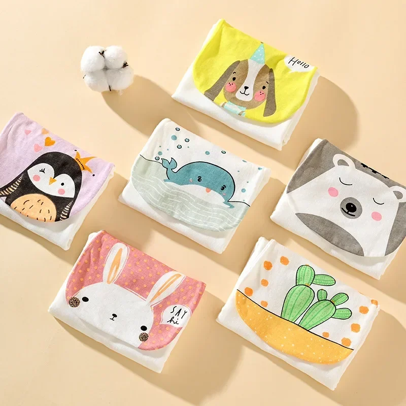 

Поглощающее пот полотенце из чистого хлопка для девочек и мальчиков, детский сад S/M/L, детский простой шестислойный корейский носовой платок большого размера