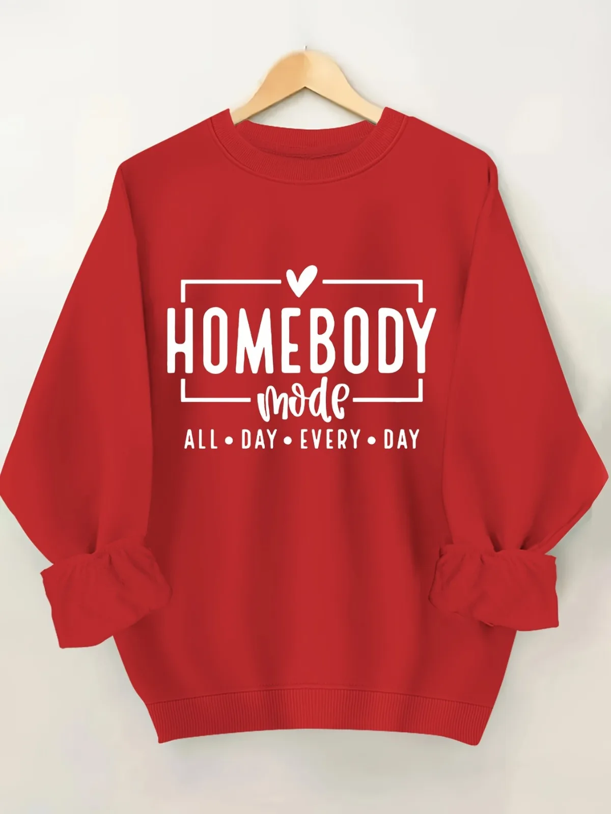 

Женская повседневная модная толстовка с буквенным принтом HOMEBODY, пуловер с круглым вырезом, подходит для праздничных подарков, уличная спортивная толстовка