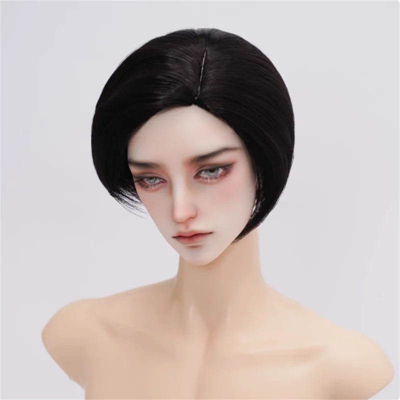 BJD Wigs Soft Short Hair for 1/3 1/4 1/6 Dolls SD MSD MDD YOSD Wigs Doll Grey Pink Brown Black Gold Wig