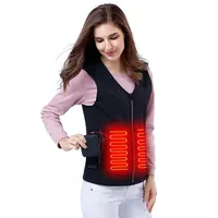 Heated Vest for Women Men Jacket Heating Hiking Vest Zip Jackets Woman USB Electric Charging Vest Rechargeable Warming Waistcoat