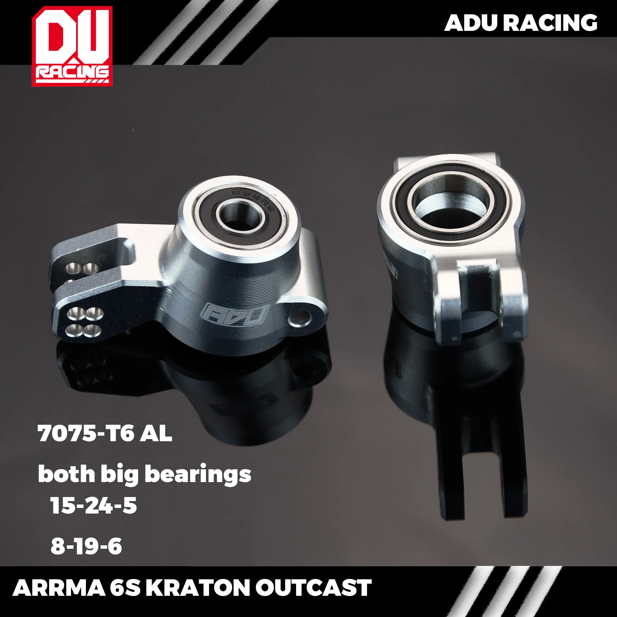 ADU HUB belakang CNC 7075 T6 aluminium, HUB belakang balap aluminium untuk ARRMA 6S KRATON OUTCAST BIGROCK