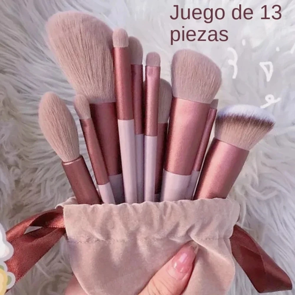 13-14Pcs Soft Fluffy Makeup Brushes Tool For Cosmetics Foundation Blush Powder Eyeshadow Kabuki Blending Makeup Brush Beauty Set