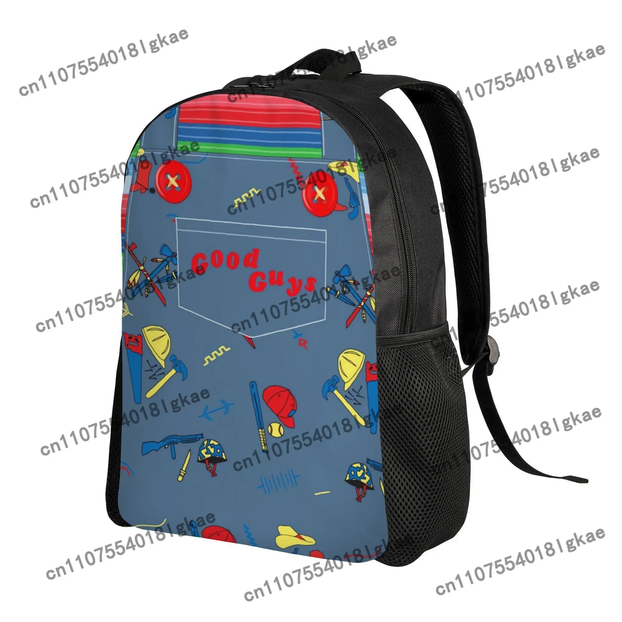 Good Guys Chucky Killer Doll Backpack - & Iconic TV Show/ Overalls with Logo Patch, & Play, Nostalgic Collectible Accessory (No