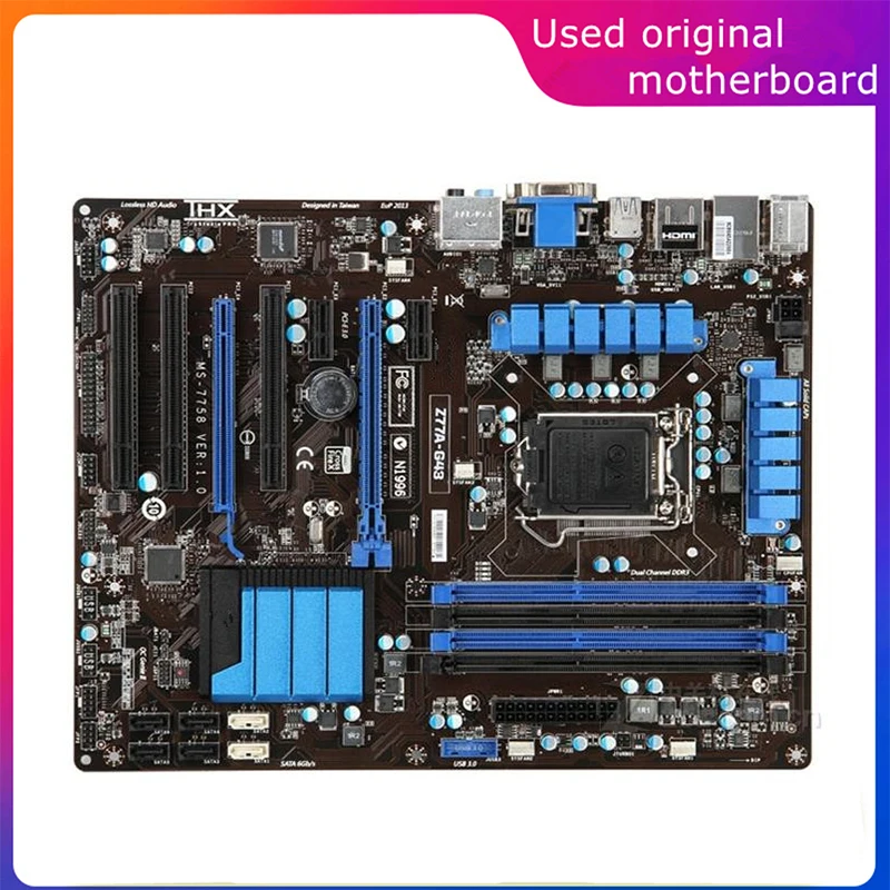 Used LGA 1155 For Intel Z77 Z77A-G43 Computer USB3.0 SATA3 Motherboard DDR3 32G Desktop Mainboard