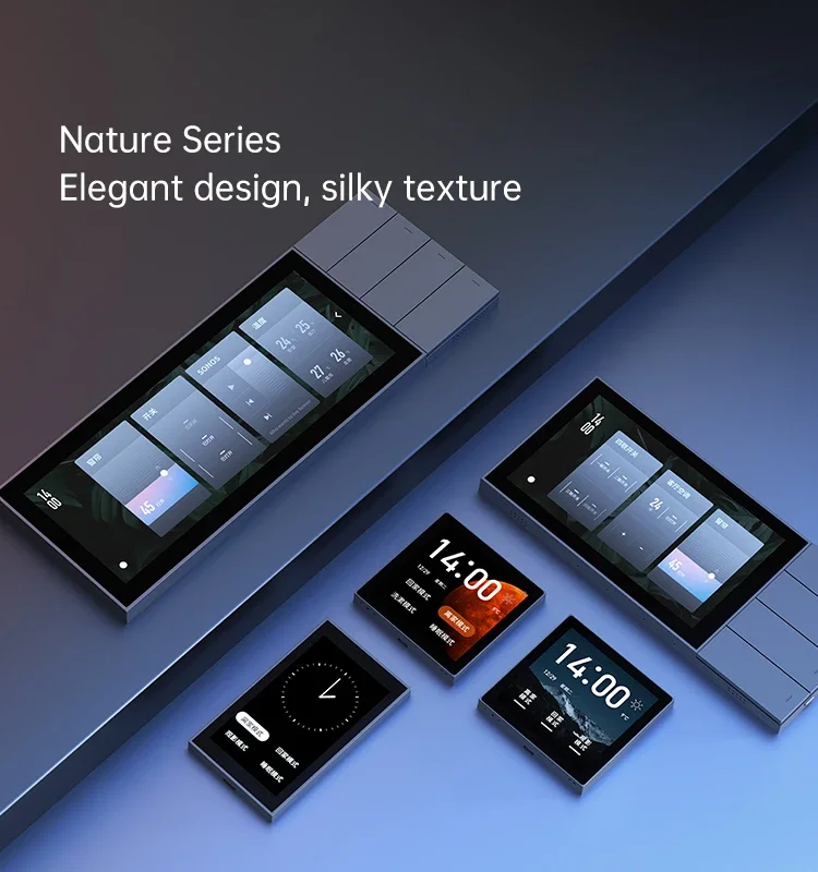 LifeSmart Nature Mini pantalla táctil interruptor de pared inteligente Panel de temperatura para sistema de hogar inteligente funciona con Google, Alexa y HomeKit