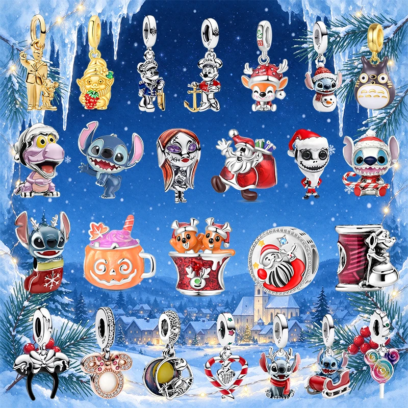 925 Silver Blue Little Monster Cartoon Mouse Christmas Pendant, Suitable For Diy Necklace Or Bracelet, A Birthday Gift Women