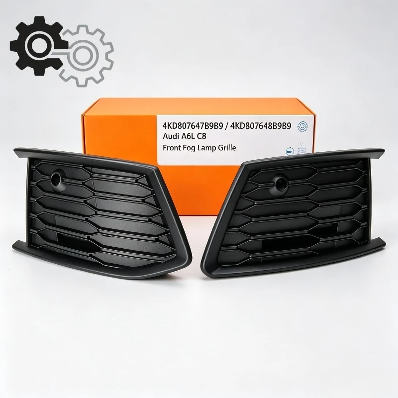 4KD807647B 4KD807648B Left Right Front Bumper Grille Fog Light Cover Fit for Audi A6L A6 C8 2019-2024