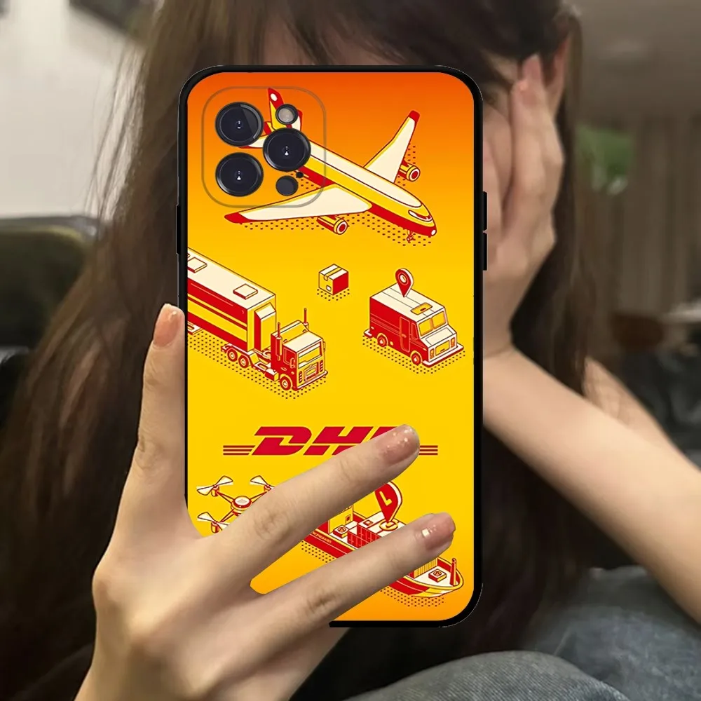 DHL Hot Express 50th Anniversary Phone Case For iPhone 15 14 13 12 Mini 11 Pro XS Max X XR SE 6 7 8 Plus Soft Silicone Cover