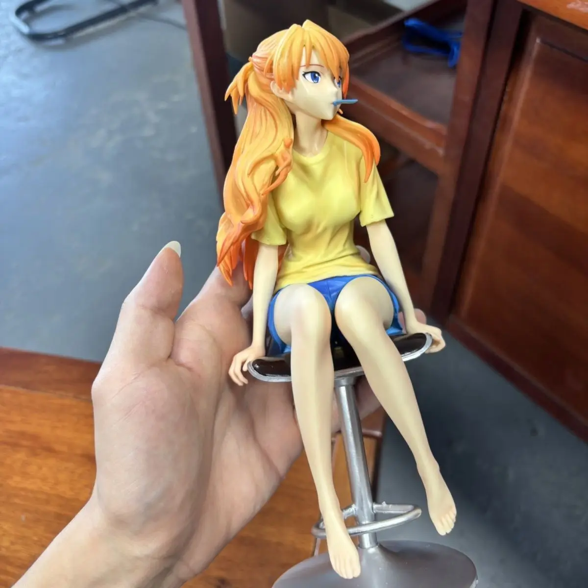 2025 جديد 25 سنتيمتر أنيمي إيفا أسوكا لانغلي سوريو Q الجلوس الموقف Kawaii منضدية الزينة عمل أرقام دمية لعبة مجسمة هدية #1