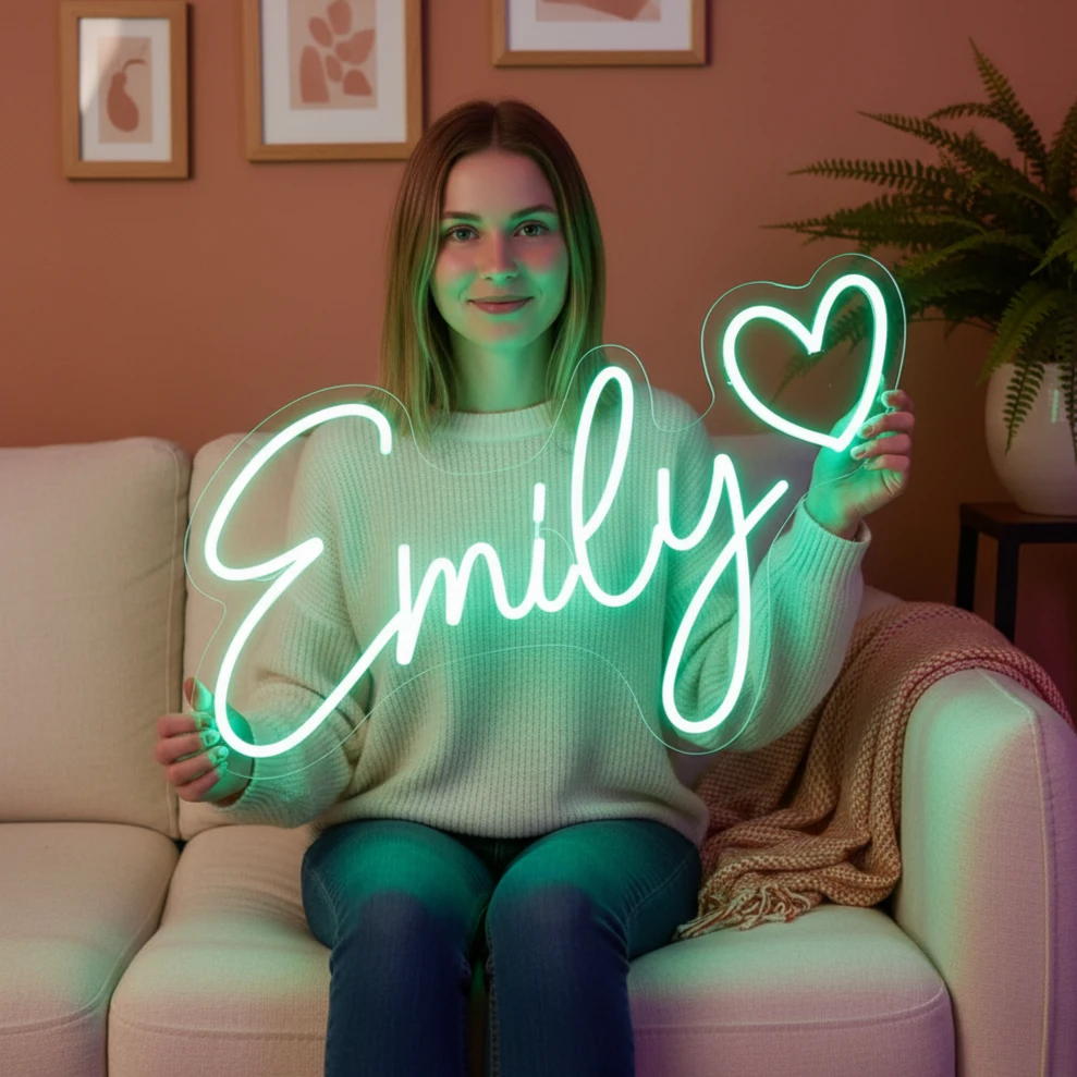 

Пользовательское имя Неоновая вывеска Персонализированная неоновая вывеска Светодиодный ночник День рождения Свадебные вывески Украшение комнаты Спальня Настенная светодиодная неоновая лампа