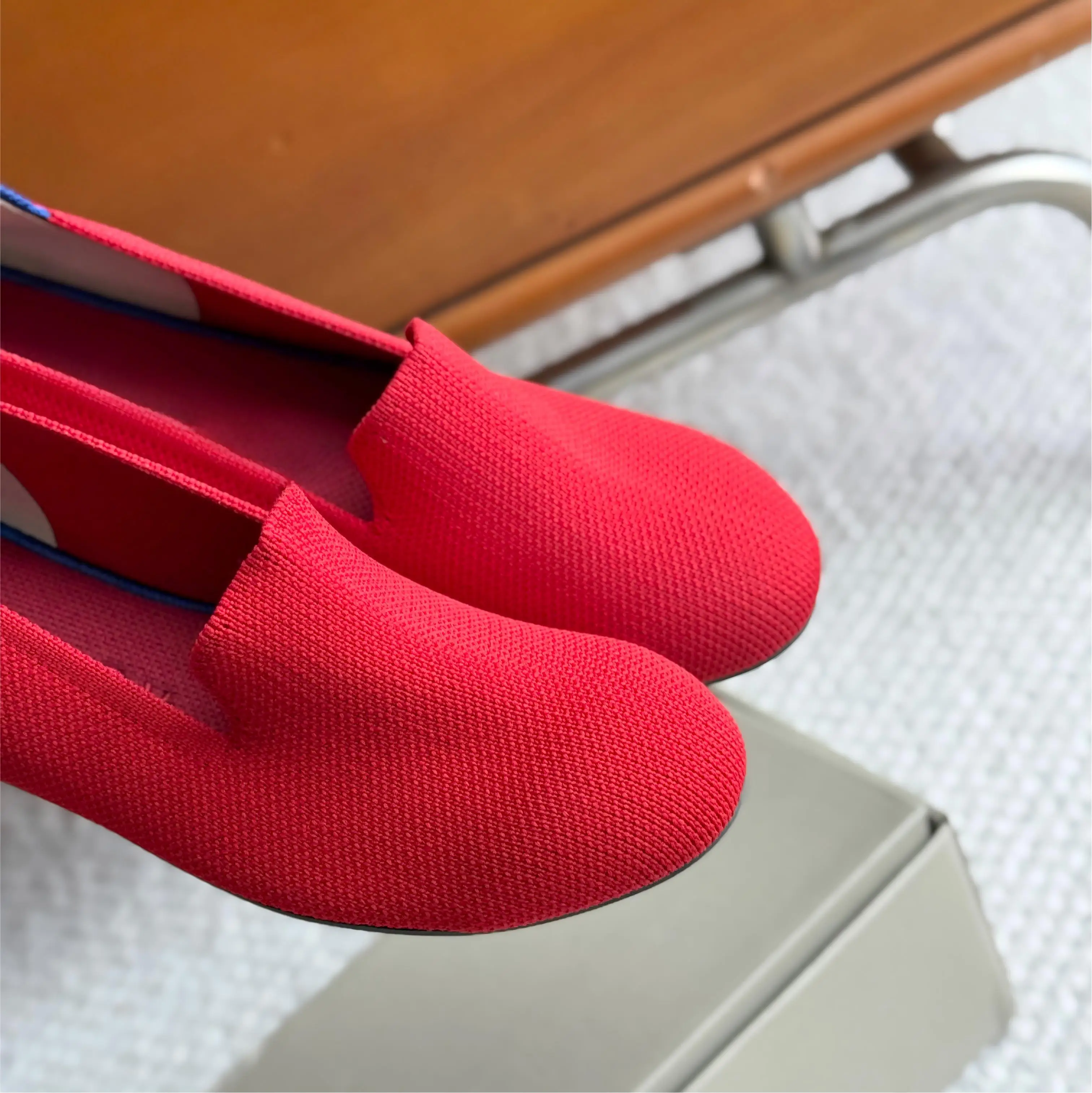 Breathable Knitted Slip-On Flats  Casual Shoes for Spring Summer Machine Washable  Available in Sizes 35–40