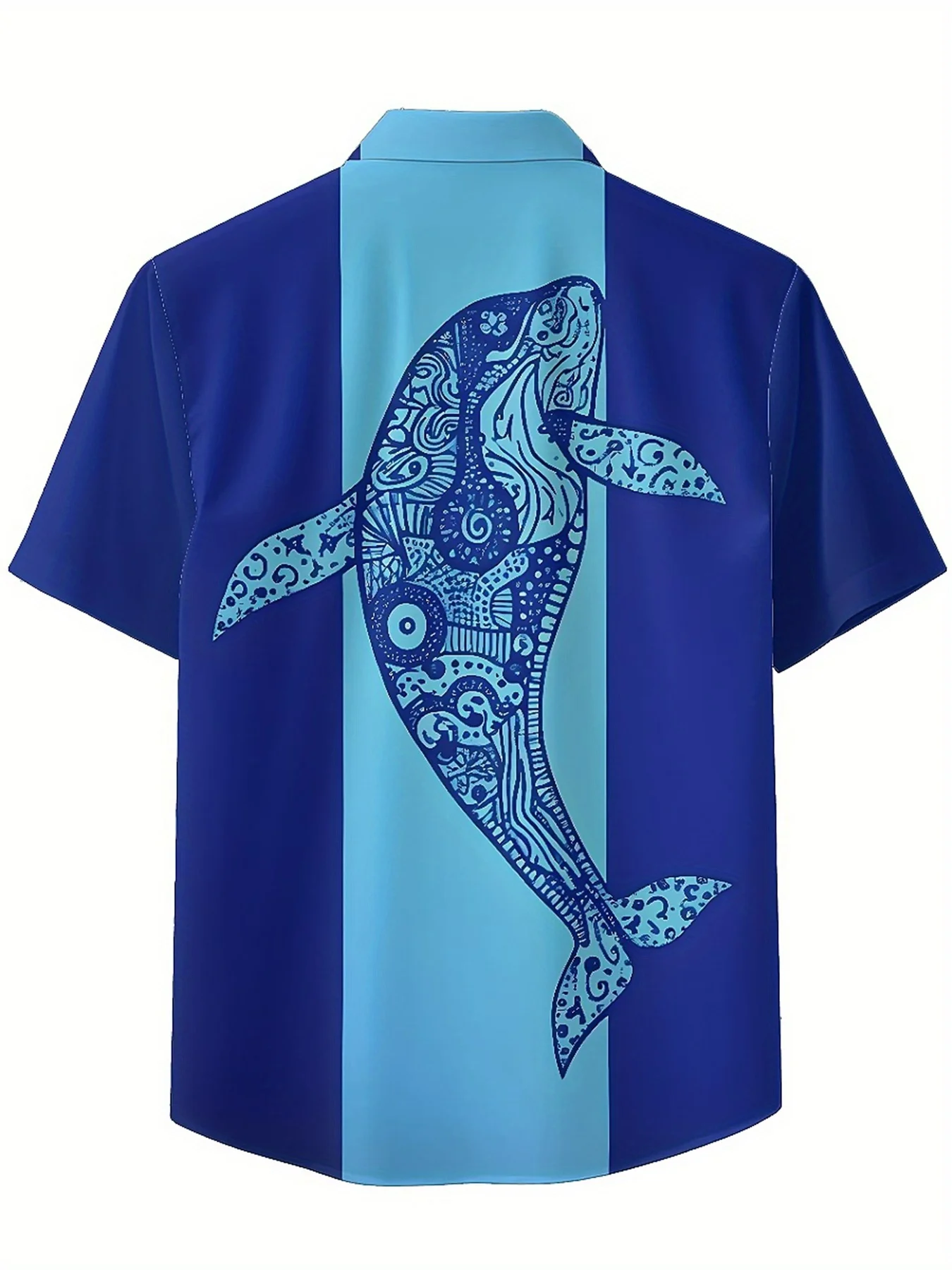 قمصان هاواي للرجال مقاس كبير بنمط روح الحوت في أعماق البحار، قمصان صيفية غير رسمية، مناسبة للاستخدام في الهواء الطلق والحفلات، ملابس الشارع