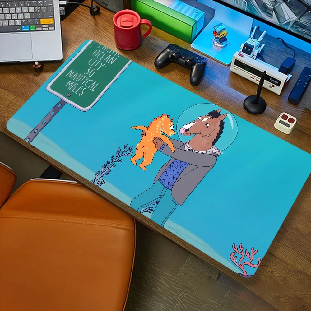 Cartoon B-Bojack H-Reiter Mauspad Computer Büro Spiel Tischs ets xxl Gummi Anti-Rutsch-Gaming-Tastatur lange Schreibtisch Pads