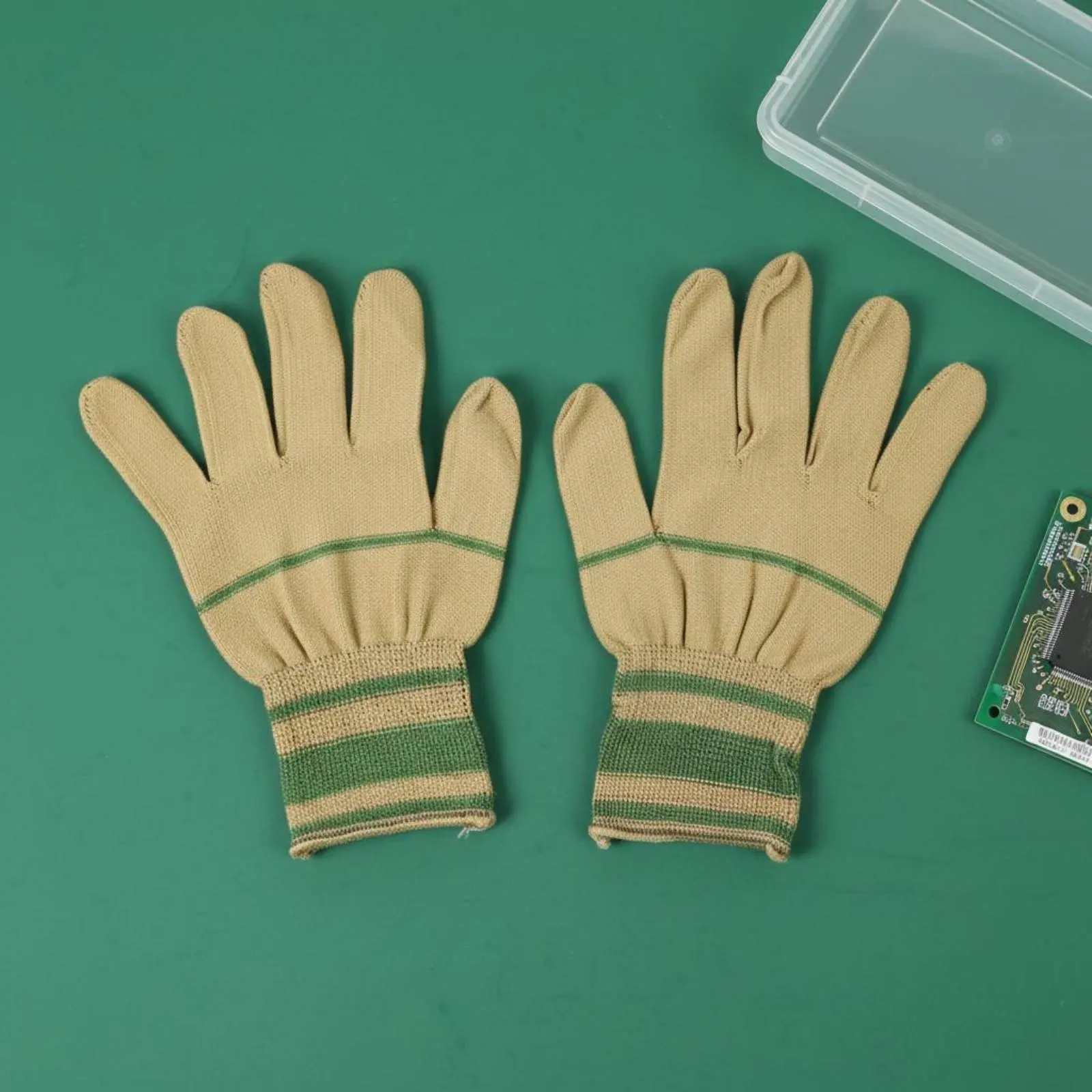 Breathable Knitted Work Gloves for Mechanics & Gardeners - alternate angle