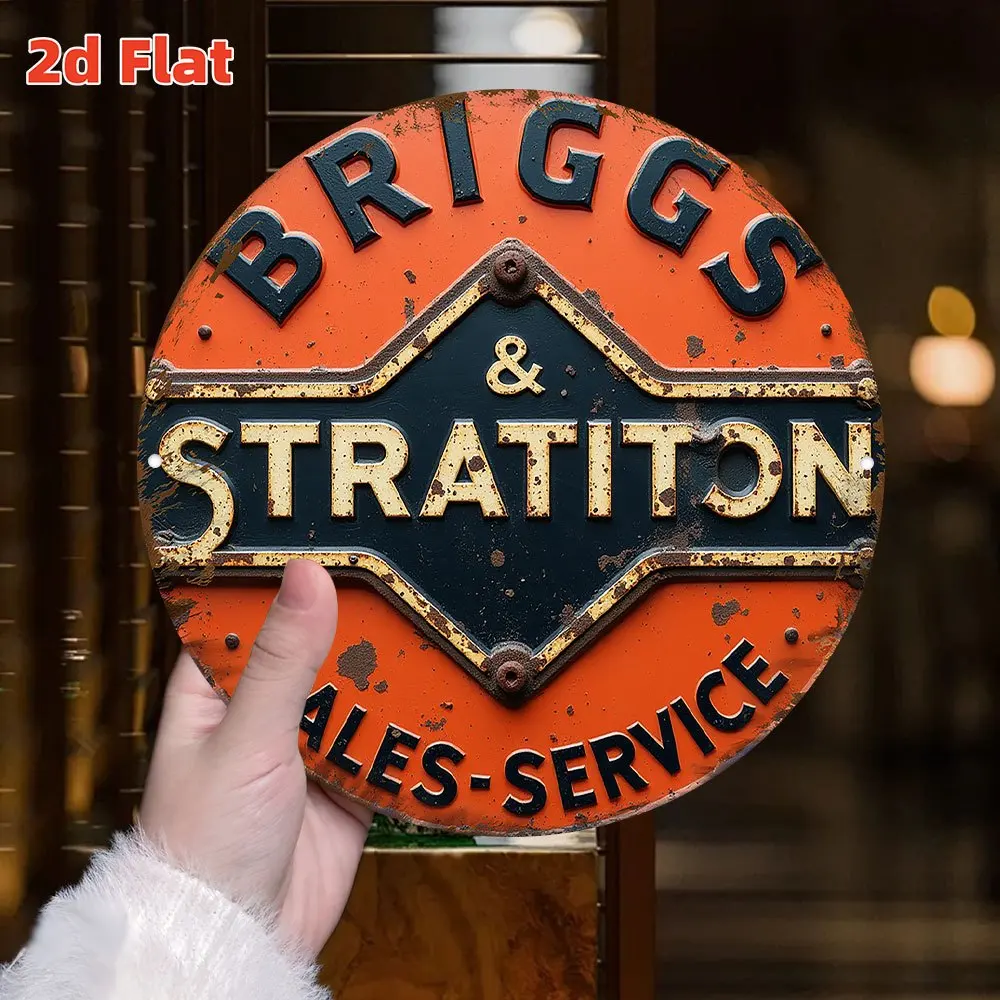 علامة شعار شعار بريجز آند ستراتون المسطحة ثنائية الأبعاد - شارة الخدمة من الألومنيوم شديدة التحمل من بريجز وستراتون، للكهف #3