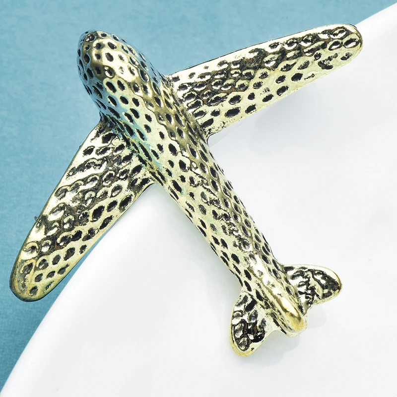 

Wuli&baby Vintage Metal Airplane Brooches For Women Unisex Cute Aircraft Party Casual Brooch Pins Gifts
