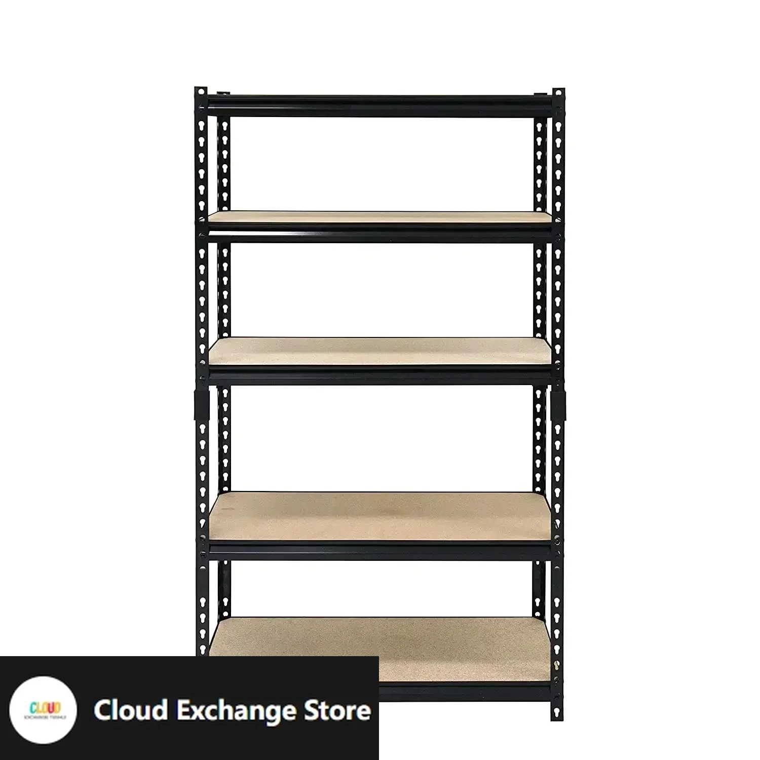 

48W x 18"D x 72"H 5-Shelf Steel Shelving, 4000 lb Capacity Black