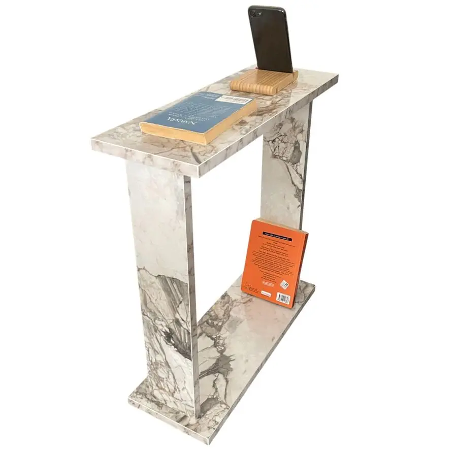 

Narrow Side Table for Living Room, Small Apartment Space Between Chairs Skinny Table for Recliner, Couch, Armchair, Thin Slim En