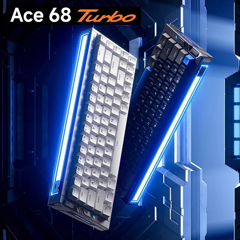 

MCHOSE Ace 68 Turbo Magnetic Keyboard 16K 0.06ms Dual Core Chip RGB Aluminium Esports Mechanical Keyboard Gaming Magnetic Axis