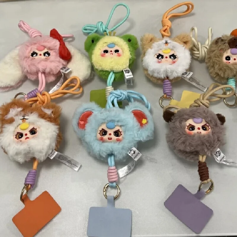 

Genuine BabyThree Phone Lanyard Series kawaii Blind Box Soft Vinyl Cute Doll Figure Mystery Box Collection Kids Gift