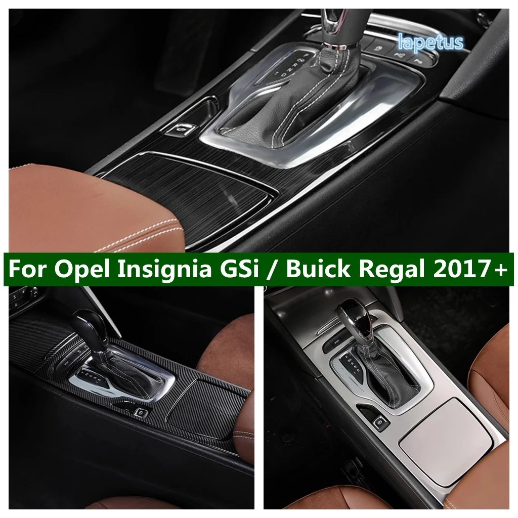 

ABS Carbon Fiber / Metal Black Silver Gear Shift Panel Cover Trim For Opel Insignia GSi / Buick Regal 2017 - 2023 Accessories