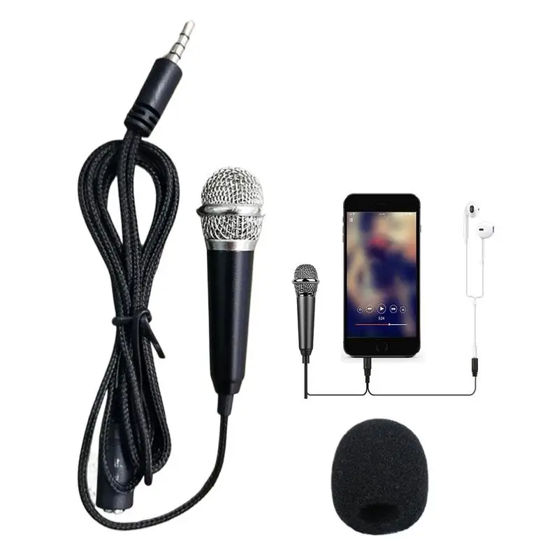 Small ASMR Microphone Portable Vocal Microphone Vlogging Microphone Speaker Amplifier For Singing Podcasting