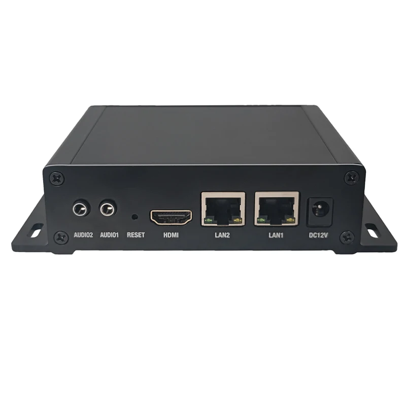 9 Channel H265 4K 1080p Video IPTranscoder Decoder  Audio Web for FM RTMP UDP for Server