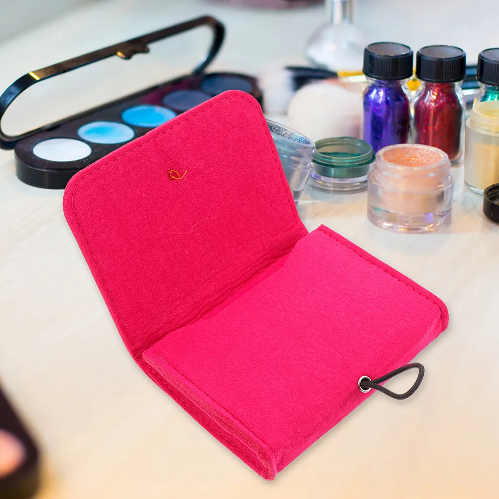 2Pcs Essential Oil Carrying Cases Felt Chemical Fiber Small Portable Travel Storage Organizer for Bottles Cosmetics Jewelry