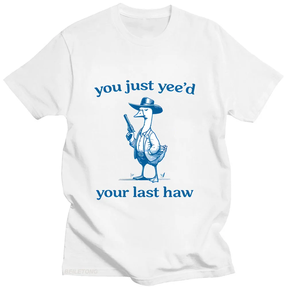 Silly Goose T-shirt Cartoon Print Harajuku Kawaii Tee-shirt Short Sleeve Cotton Casual Tshirt Unisex Japanese Anime Cute Clothes