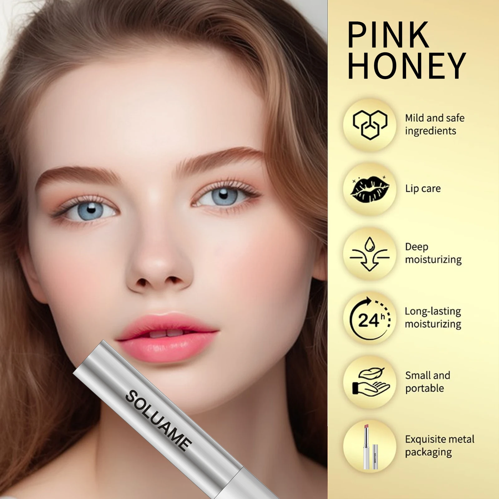 2PCS honing lippenstift getinte lippenbalsem in zwart en roze, pure hydraterende lippenstift voor alle huidtinten - hydraterende lipkleur - Nat