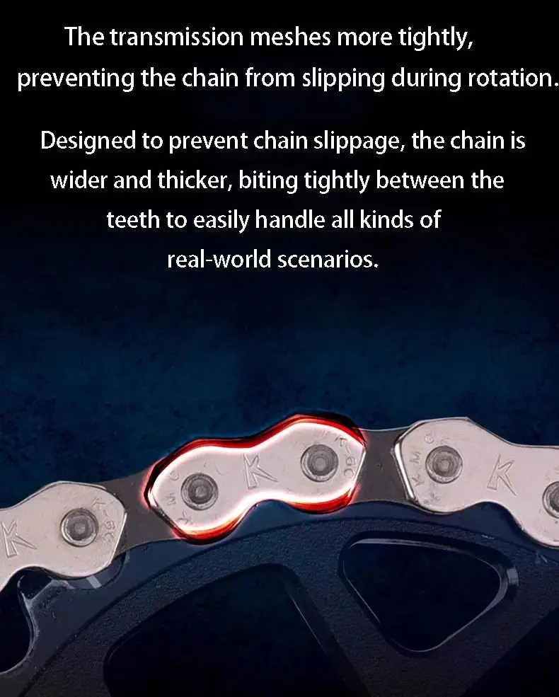 KMC Z1eHX\K1\HL1 BMX سلسلة أحادية السرعة نصف ربط سلسلة عالية القوة سلسلة سرعة واحدة