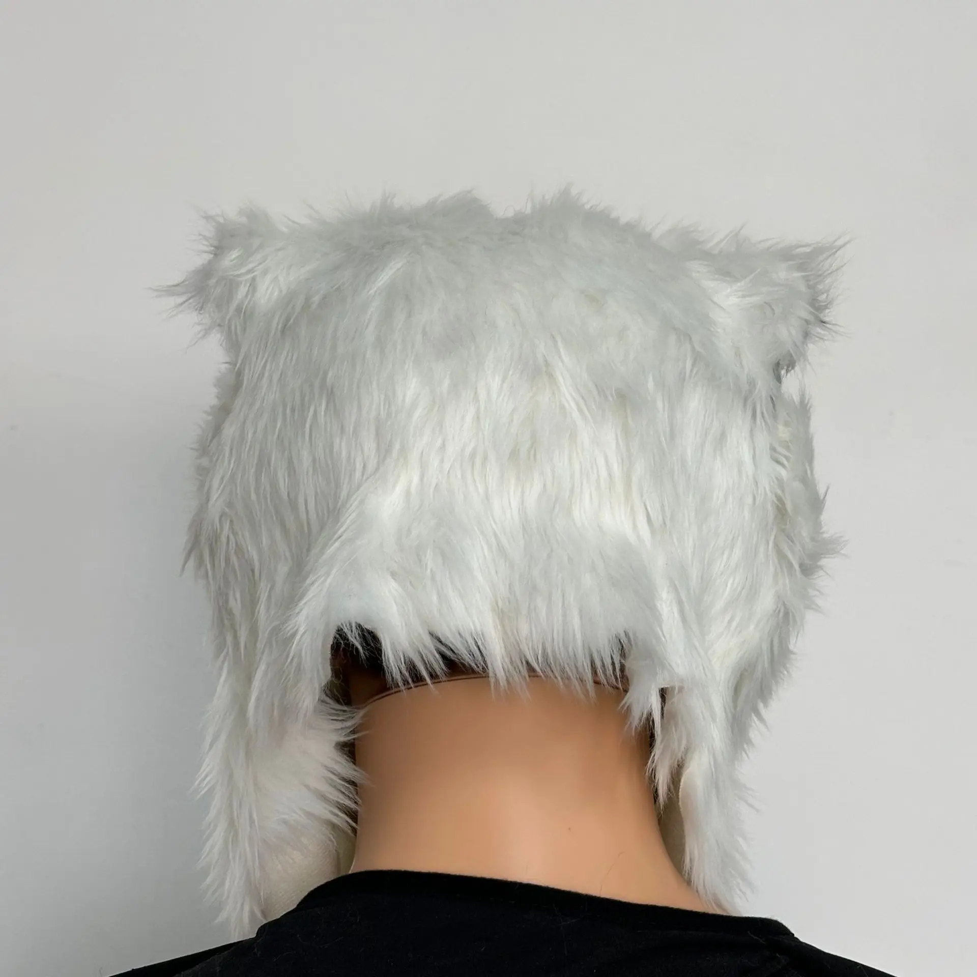 Realistische Weiße Plüsch-Eisbären-Vollkopfmaske, Pelzige Tier-Bärenmaske, Halloween-Party Cosplay Bühnenshow Kostümzubehör – Detail 2