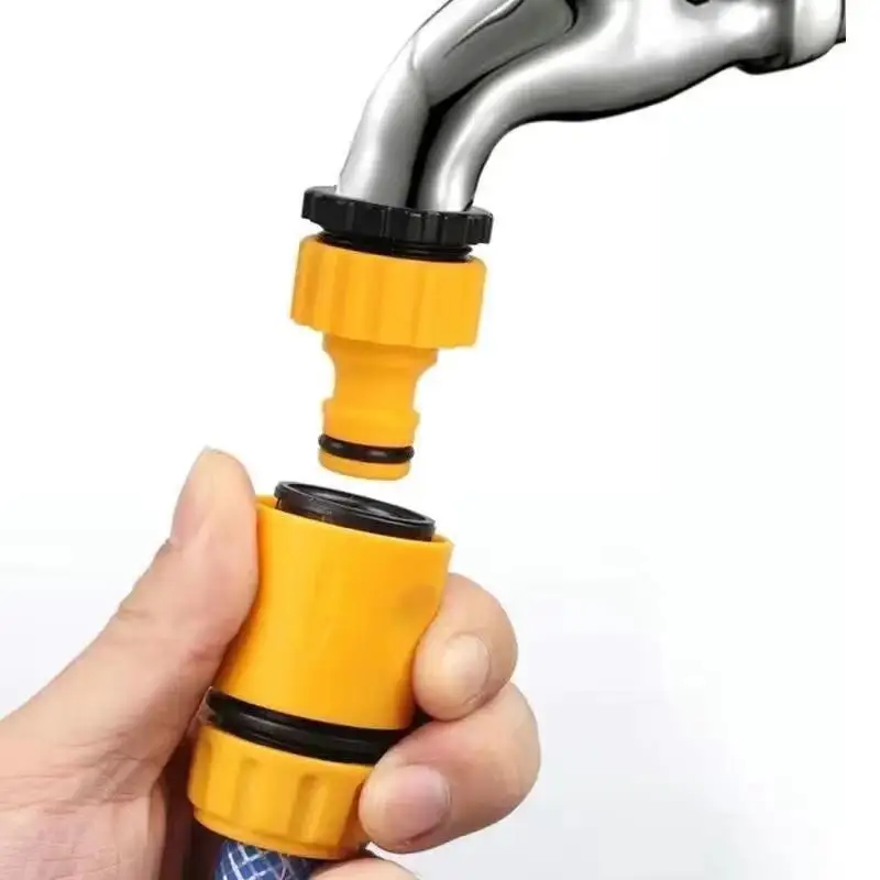 △ 4-point Plastic Garden Hose Quick Connectors With Leak Proof Design And Quick Connection For Yard Watering Car Washing Garden
