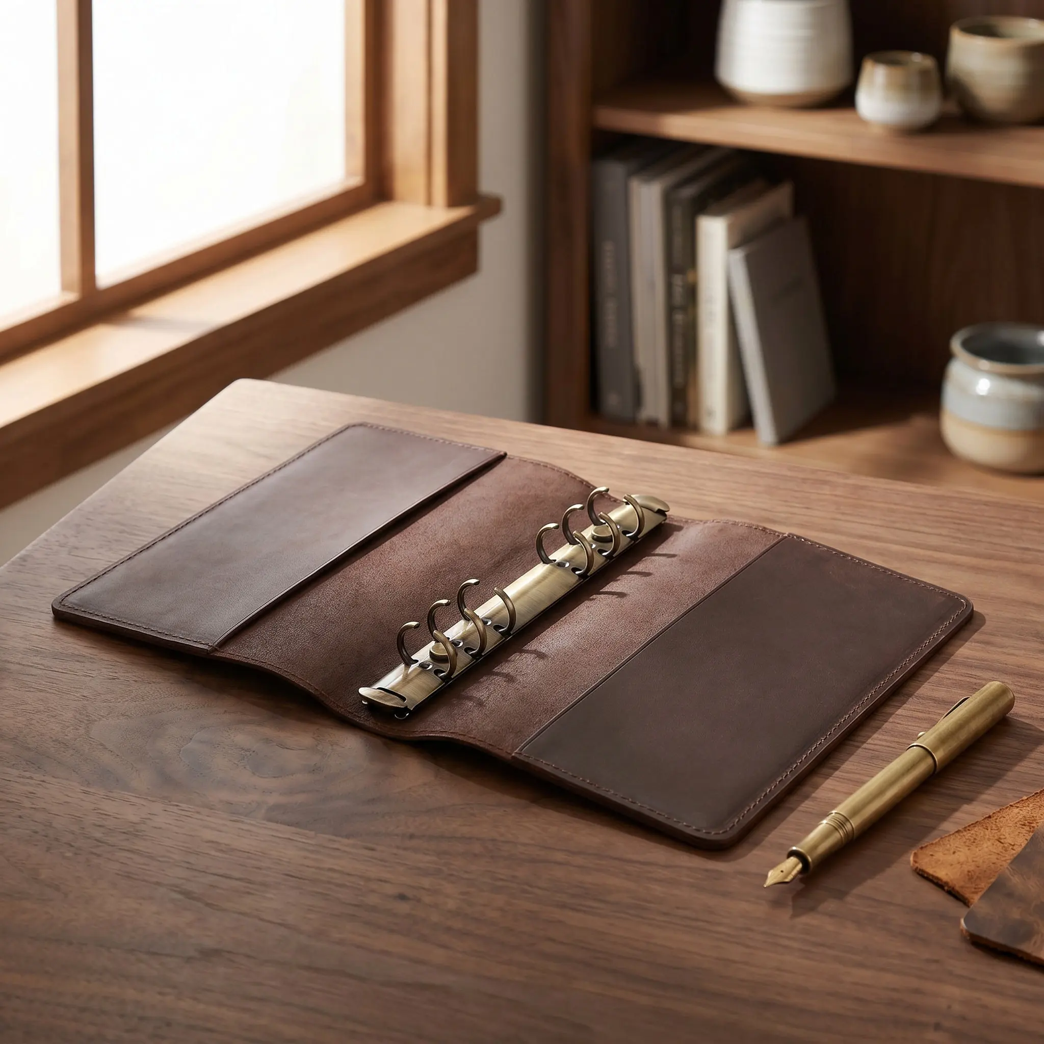 2Pcs Vintage Bronze 6 Ring Binder Mechanisms A6 Replacement Binder Rings for Loose Leaf Organizer Binding Spine Accessories