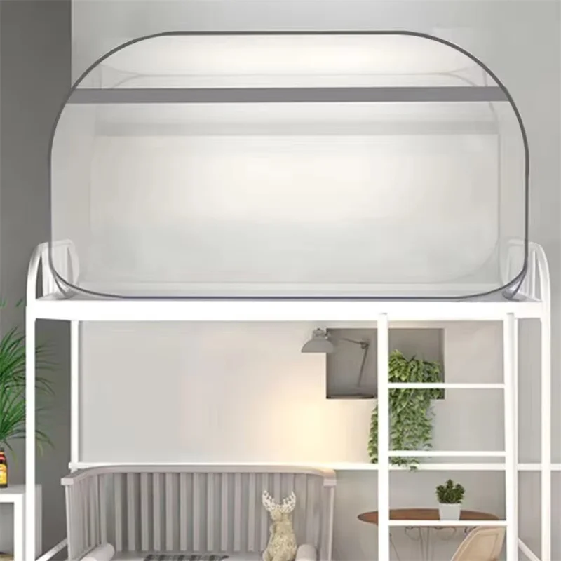 Modern Summer Mosquito Net Dormitory Bunk Bed Mosquito Net Single Door Foldable Universal Home Bedroom Mosquito Net Breathable