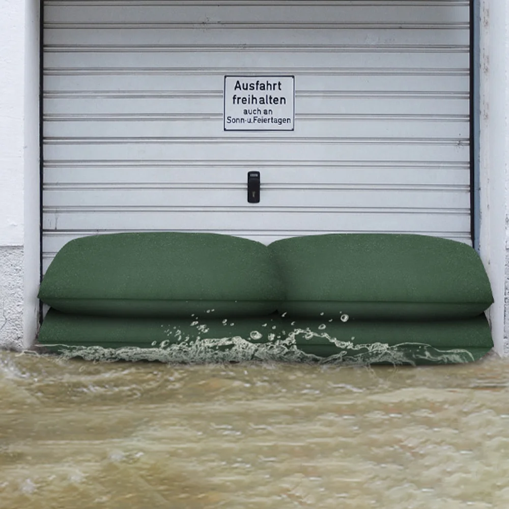 1 قطعة حواجز الفيضانات المنشط للمياه لباب المنزل أكياس الرمل الرملي لمكافحة التحكم في الفيضانات الوقاية الماصة للطابق السفلي