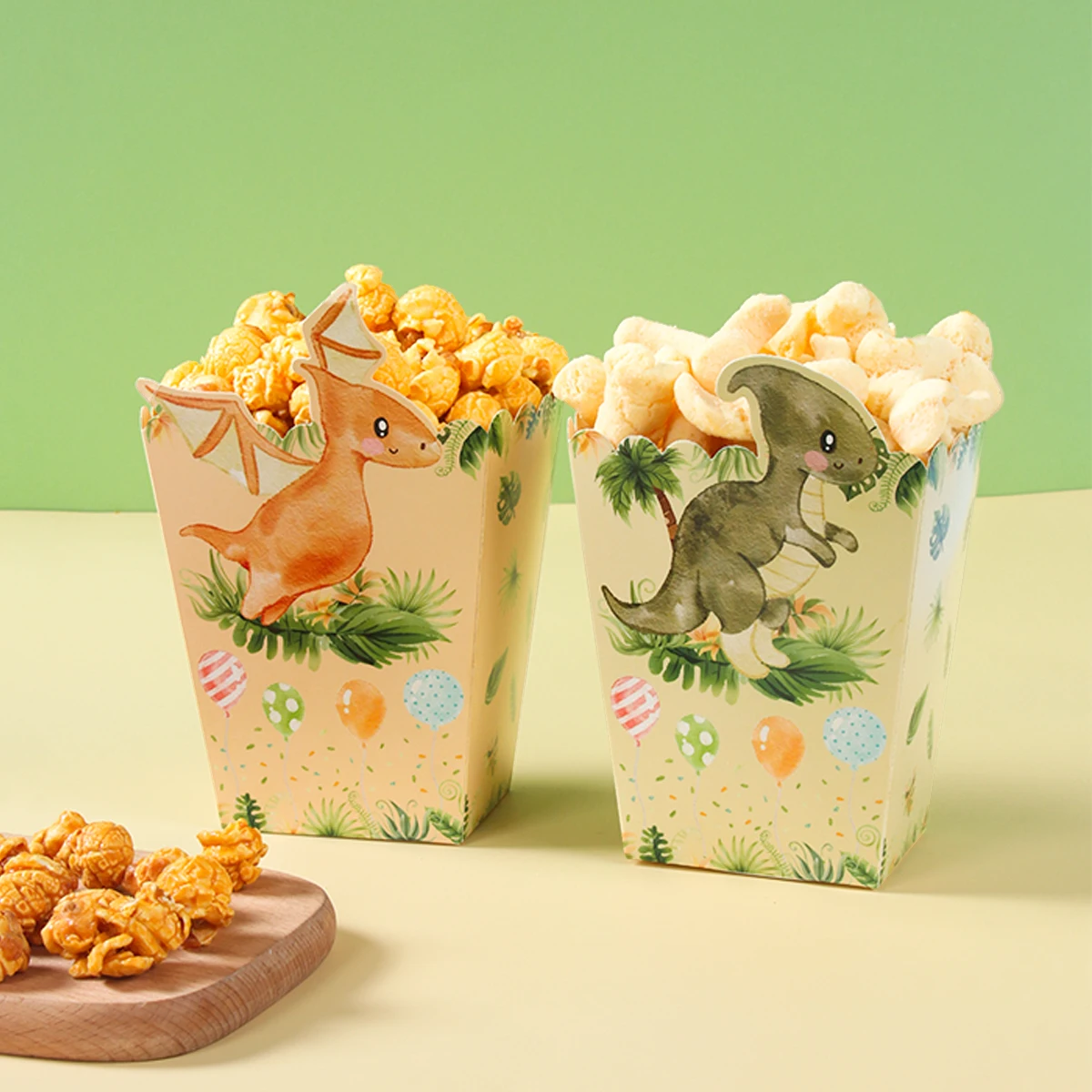 Dinosaur Theme Popcorn Boxes Dinosaur Birthday Party Decoration Safari Birthday Party Supplies