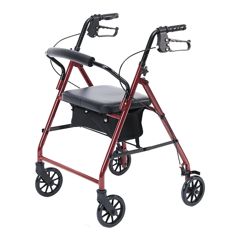 Elderly Shopping Rollator with Brake Hand Pushed Driving Aids Walking Aids For Disabled