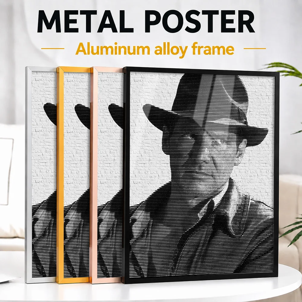 Indiana Jones Explorer Metal Poster With Aluminum Alloy Frame Personalized Photo Moody Narrative Style Wall Art For Media Room