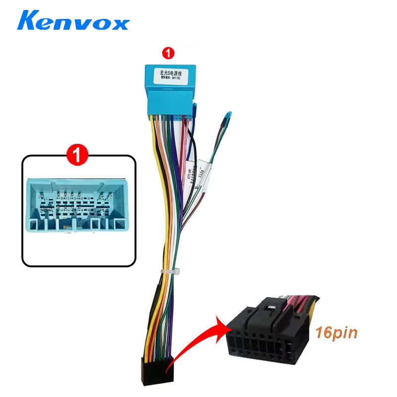 android Car radio for Buick Excelle Wuling Hongguang Chevrolet Cavalier 16 pin Wiring Harness Plug Power Cable adapter adapter