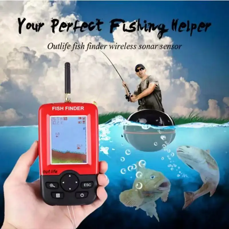 

Portable Wireless Fish Finder Lake Sea Fishing Smart Depth Alarm Sonar Sensor