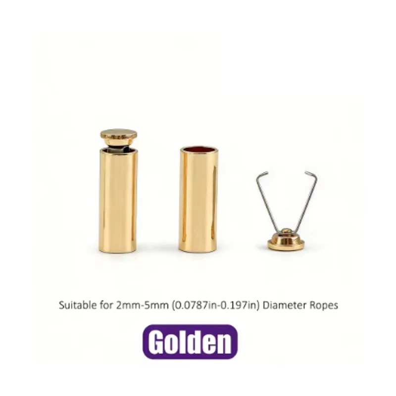 6 Sets Metal Rope Ends Stopper Button Cord End Lock Cap Hanging Bell Buckle DIY Bag Shoes Garment Lanyard Accessories
