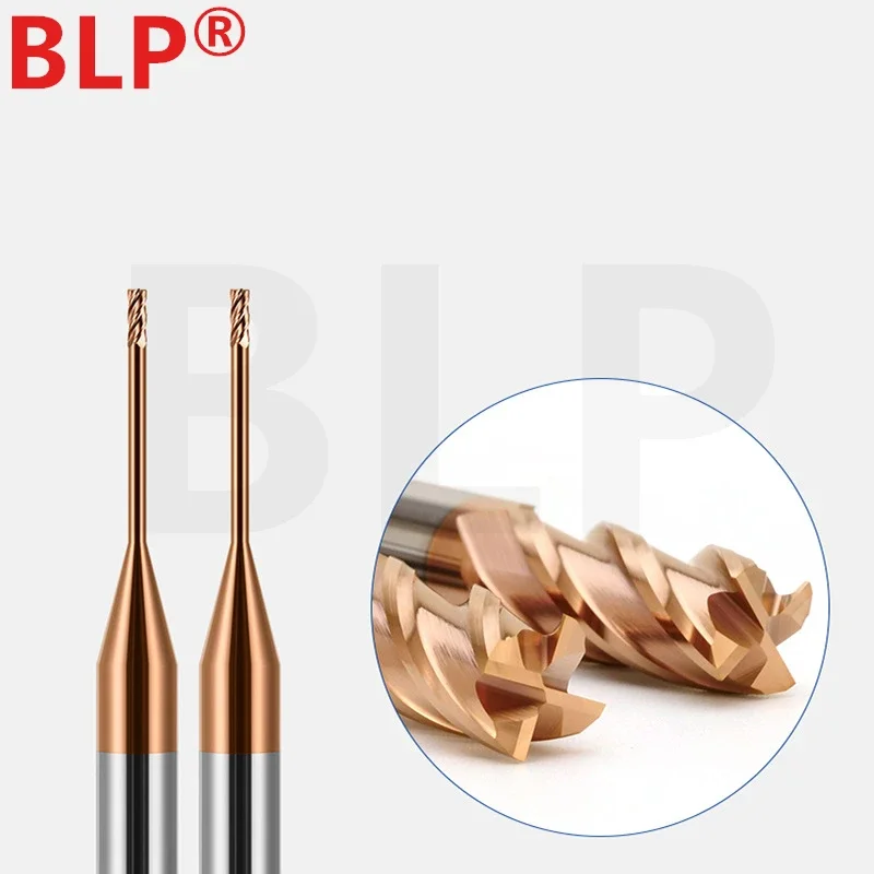 Imagem -05 - Cnc Deep End Carbide Fresagem Cortador Longo Pescoço Mini Ferramenta Micro End Moinho 0.2 0.3 0.4 0.5 0.6 0.7 0.8 0.9 Flautas