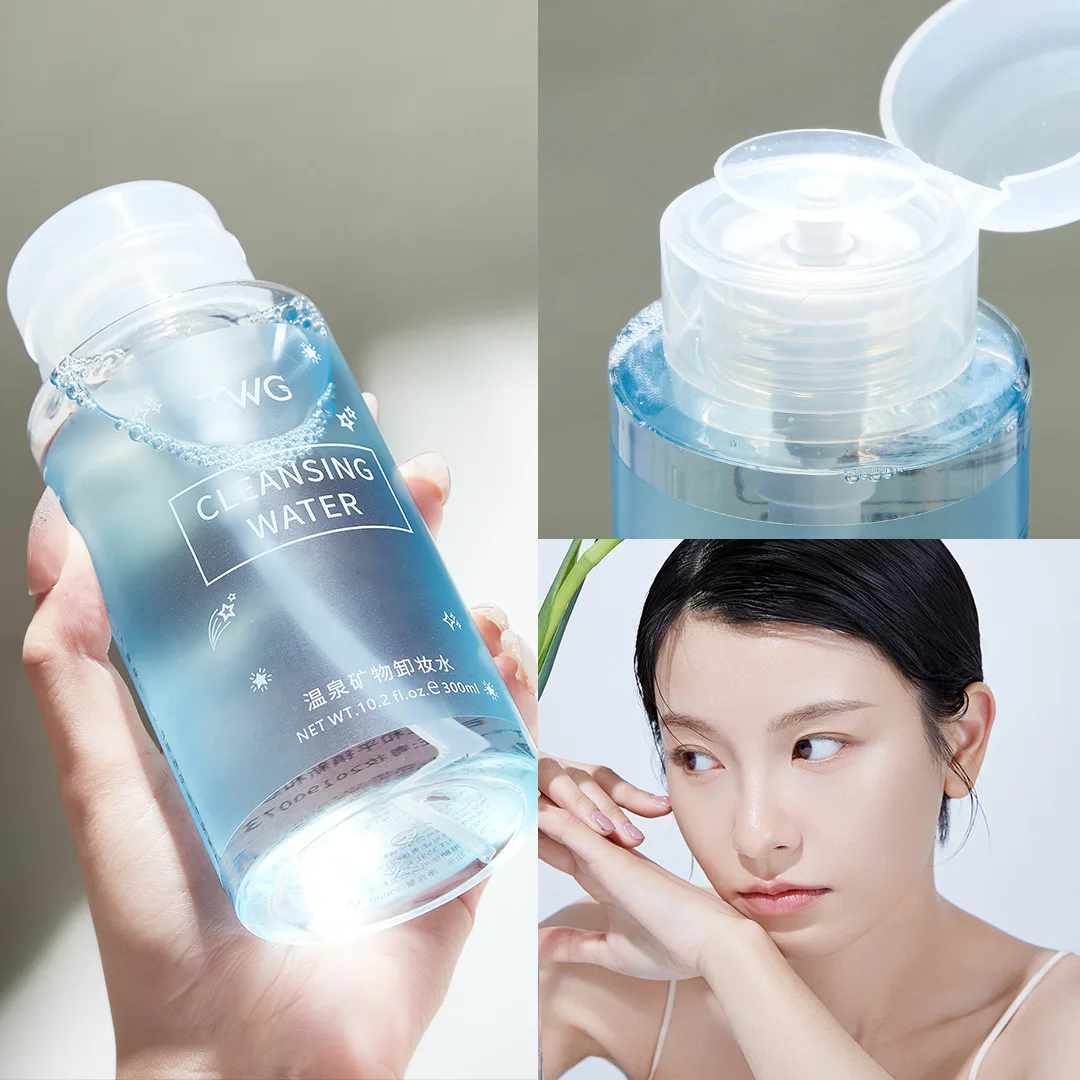 TWG Amino Acid Press Type Cleansing Water 300ml - Hot Spring Mineral Infused Makeup Remover for Gentle Face Cleansing