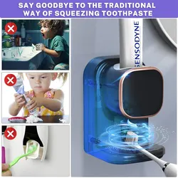 Automatic Toothpaste Dispenser Wall Mounted Electric Toothpaste Squeezer for Kids and Adults for Bathroom