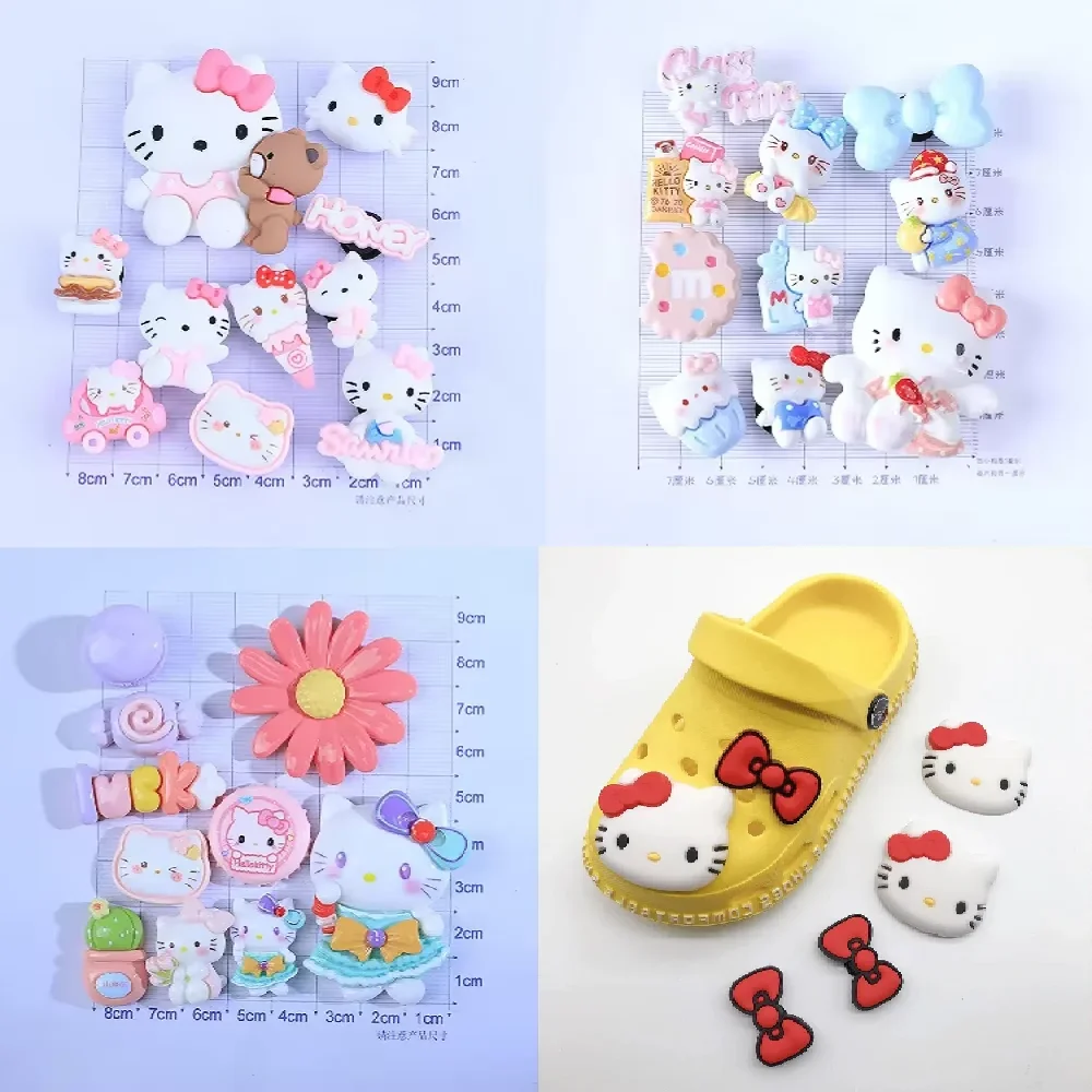 

Sanrio Anime Hello Kitty Shoe Buckle Accessories Kulomi Yugui Dog Merloty Pudding Dog Cartoon Diy Combo Girl Holiday Gifts