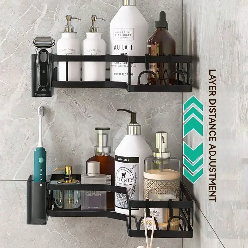 Five-Piece Set Shower Caddy Shelf, Bathroom Shower Organizer Rack For Holding Shampoo Soap