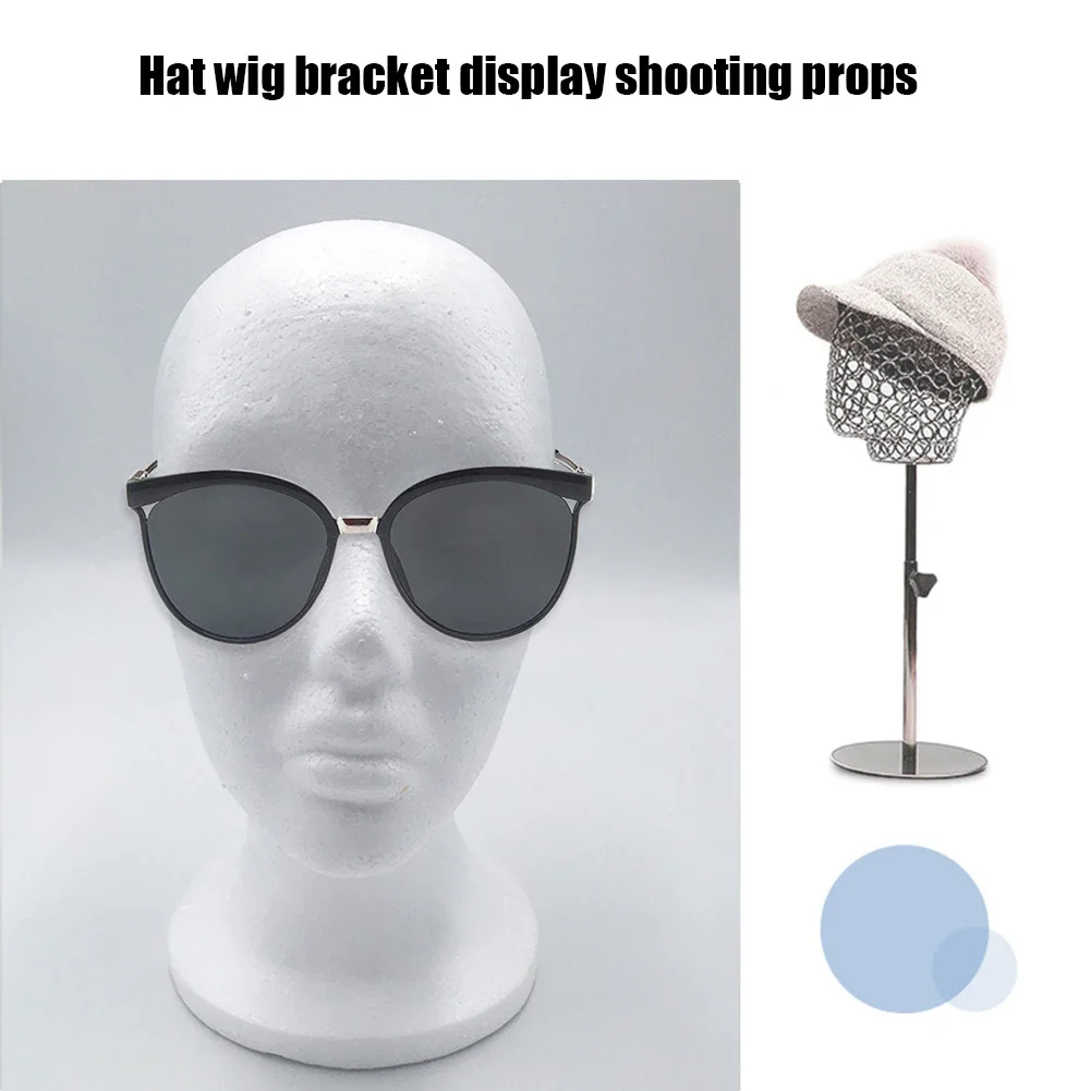 Practical Foam Flocking Head Mold Wigs Glasses Hat Scarf Display Holder Stand Model Photograph Props Female/Male Mannequin Head