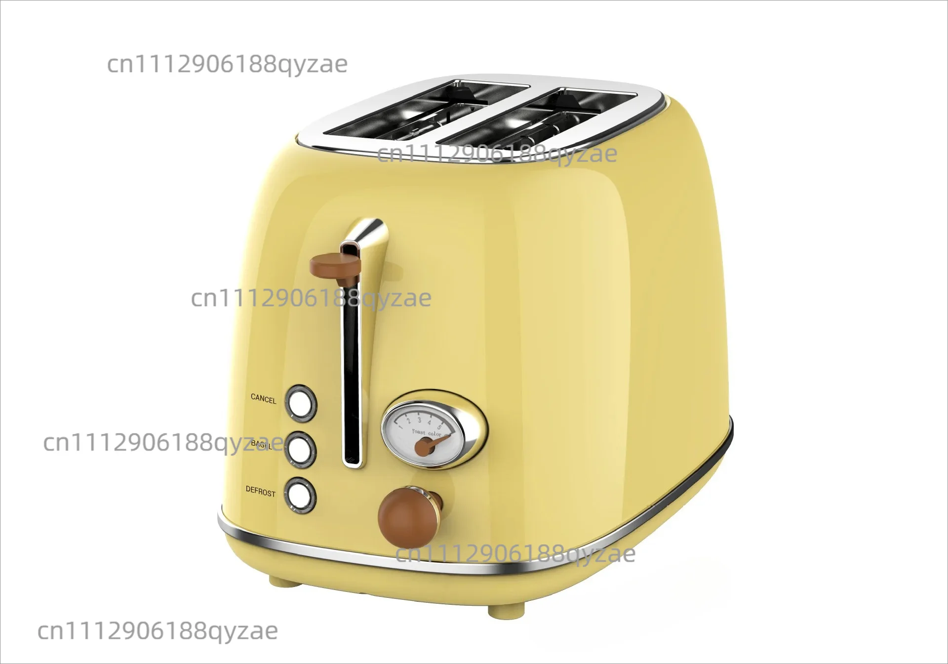 Retro 2-Slice Toaster with Grill, Multifunctional Smart Bread Toaster Kitchen Appliance