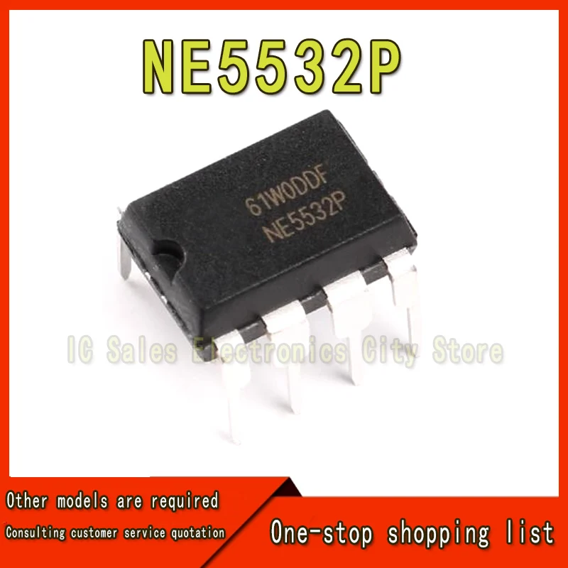 100 Stks/partij NE5532P NE5532 5532 Opamp Gp 10Mhz DIP8 Ic Nieuwe Originele